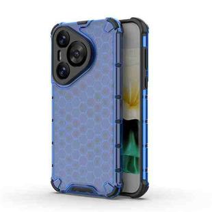 For Huawei Pura 70 Shockproof Honeycomb Phone Case(Blue)