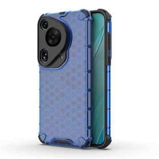 For Huawei Pura 70 Ultra Shockproof Honeycomb Phone Case(Blue)