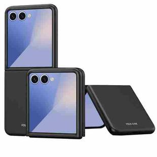 For Samsung Galaxy Z Flip7 5G Skin Feel Electroplating PC Shockproof Phone Case(Black)