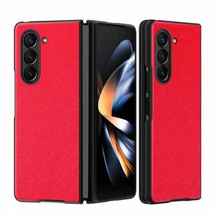 For Samsung Galaxy Z Fold6 5G Cross-Grain All-inclusive Shockproof Phone Case(Red)