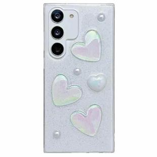 For Samsung Galaxy S22 5G Love Epoxy TPU Protective Case(Transparent)