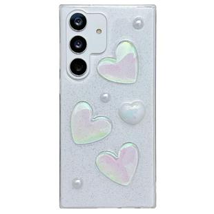 For Samsung Galaxy S24 FE 5G Love Epoxy TPU Protective Case(Transparent)