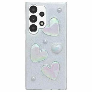 For Samsung Galaxy S25 Ultra 5G Love Epoxy TPU Protective Case(Transparent)