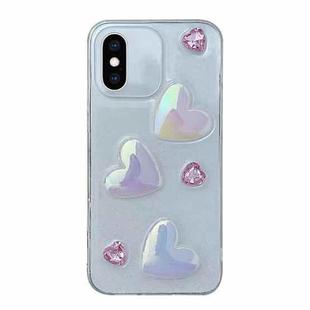 For iPhone X Max Love Epoxy TPU Phone Case(Pink)