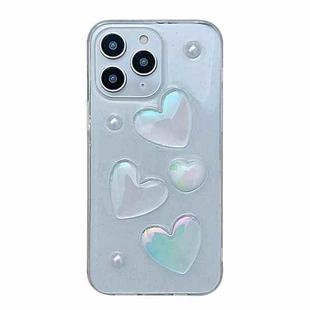 For iPhone 13 Pro Love Epoxy TPU Phone Case(Transparent)