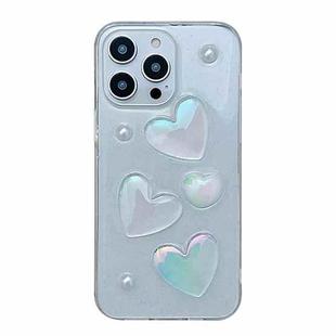 For iPhone 14 Pro Max Love Epoxy TPU Phone Case(Transparent)