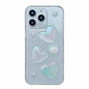 For iPhone 15 Pro Love Epoxy TPU Phone Case(Transparent)