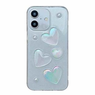 For iPhone 16 Plus Love Epoxy TPU Phone Case(Transparent)