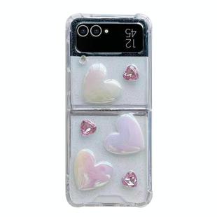 For Samsung Galaxy Z Flip4 Love Epoxy TPU Phone Case(Pink)