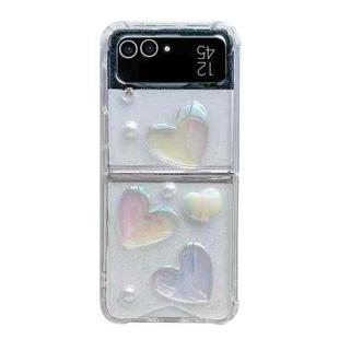 For Samsung Galaxy Z Flip4 Love Epoxy TPU Phone Case(Transparent)