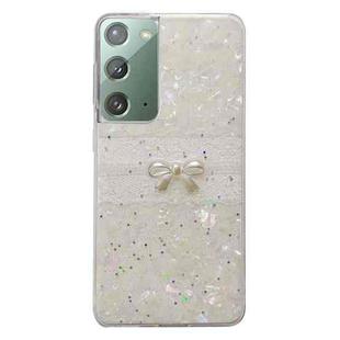 For Samsung Galaxy Note20 Shell Pattern Bow TPU Phone Protective Case(Colorful)