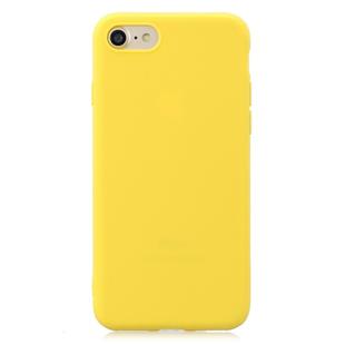 Frosted Solid Color TPU Protective Case for iPhone 7 / 8(Yellow)