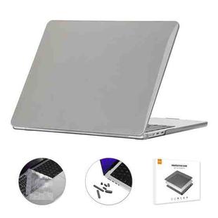 For MacBook Air 15.3 A2941 ENKAY EU Version 3 in 1 Crystal Protective Case with TPU Keyboard Film & Anti-dust Plugs(Grey)