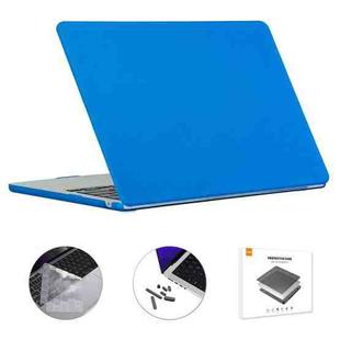 For MacBook Air 15.3 A2941 ENKAY US Version 3 in 1 Matte Protective Case with TPU Keyboard Film & Anti-dust Plugs(Dark Blue)