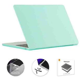 For MacBook Air 15.3 A2941 ENKAY US Version 3 in 1 Matte Protective Case with TPU Keyboard Film & Anti-dust Plugs(Light Green)