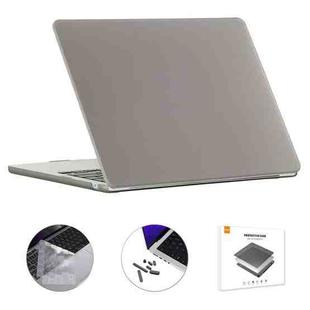 For MacBook Air 15.3 A2941 ENKAY US Version 3 in 1 Matte Protective Case with TPU Keyboard Film & Anti-dust Plugs(Grey)
