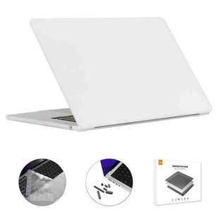 For MacBook Air 15.3 A2941 ENKAY US Version 3 in 1 Matte Protective Case with TPU Keyboard Film & Anti-dust Plugs(White)