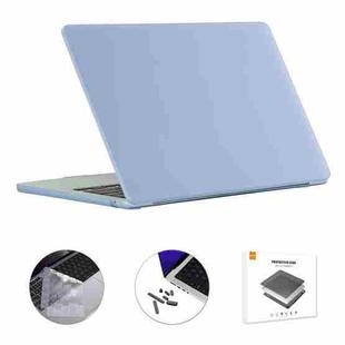 For MacBook Air 15.3 A2941 ENKAY US Version 3 in 1 Matte Protective Case with TPU Keyboard Film & Anti-dust Plugs(Sierra Blue)