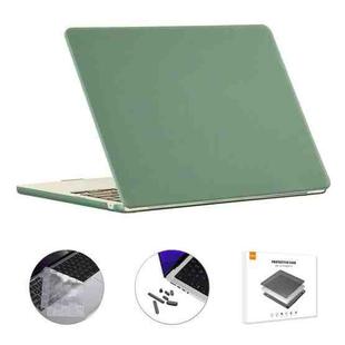 For MacBook Air 15.3 A2941 ENKAY US Version 3 in 1 Matte Protective Case with TPU Keyboard Film & Anti-dust Plugs(Dark Green)