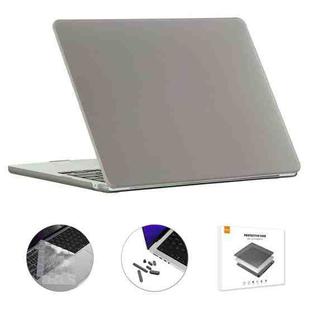 For MacBook Air 15.3 A2941 ENKAY EU Version 3 in 1 Matte Protective Case with TPU Keyboard Film & Anti-dust Plugs(Grey)