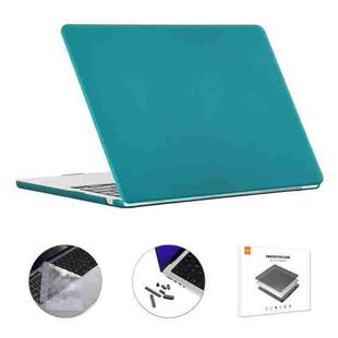 For MacBook Air 15.3 A2941 ENKAY EU Version 3 in 1 Matte Protective Case with TPU Keyboard Film & Anti-dust Plugs(Dark Cyan)