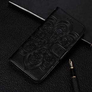 Mandala Embossing Pattern Horizontal Flip Leather Case for Huawei Mate 20 Pro, with Holder & Card Slots & Wallet & Photo Frame &  Lanyard(Black)