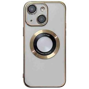 For iPhone 14 Plus Magsafe Electroplating TPU Phone Case(Gold)