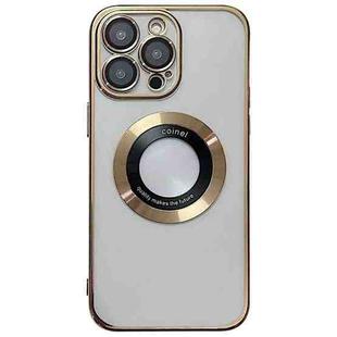 For iPhone 14 Pro Magsafe Electroplating TPU Phone Case(Gold)