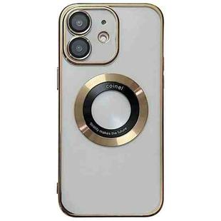 For iPhone 12 Magsafe Electroplating TPU Phone Case(Gold)
