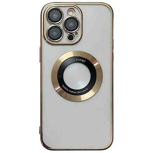 For iPhone 15 Pro Max Electroplating Magsafe TPU Phone Case(Golden)