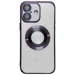 For iPhone 16 Electroplating Magsafe TPU Phone Case(Purple)