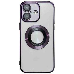 For iPhone 16 Plus Electroplating Magsafe TPU Phone Case(Purple)