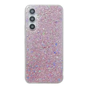 For Samsung Galaxy  A14 5G Glitter Sequins Epoxy TPU Phone Case(Pink)