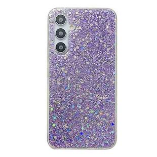 For Samsung Galaxy A54 5G Glitter Sequins Epoxy TPU Phone Case(Purple)
