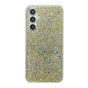 For Samsung Galaxy S24 5G Glitter Sequins Epoxy TPU Phone Case(Gold)