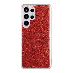 For Samsung Galaxy S24 Ultra 5G Glitter Sequins Epoxy TPU Phone Case(Red)