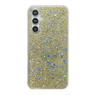 For Samsung Galaxy A35 Glitter Sequins Epoxy TPU Phone Case(Gold)