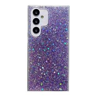 For Samsung Galaxy S25 Ultra 5G Glitter Sequins Epoxy TPU Phone Case(Purple)