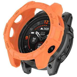 For Garmin Epix Pro / Epix Pro Gen 2 51mm / Fenix 7X / 7X Pro Armored TPU Half Wrapped Watch Protective Case(Orange)