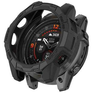 For Garmin Epix Pro / Epix Pro Gen 2 42mm / Fenix 7S / 7S Pro Armored TPU Half Wrapped Watch Protective Case(Black)