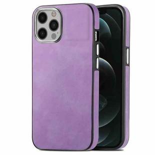 For iPhone 12 Pro Max Skin-Feel Electroplating TPU Shockproof Phone Case(Purple)