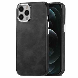 For iPhone 12 Pro Skin-Feel Electroplating TPU Shockproof Phone Case(Black)