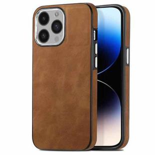 For iPhone 14 Pro Skin-Feel Electroplating TPU Shockproof Phone Case(Brown)