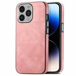 For iPhone 14 Pro Max Skin-Feel Electroplating TPU Shockproof Phone Case(Pink)