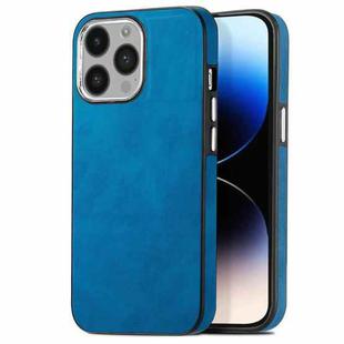 For iPhone 14 Pro Max Skin-Feel Electroplating TPU Shockproof Phone Case(Blue)