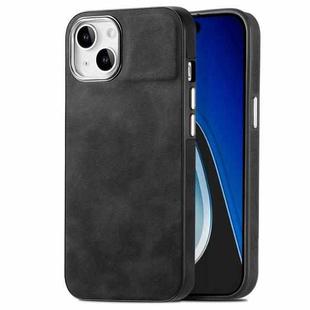 For iPhone 15 Plus Skin-Feel Electroplating TPU Shockproof Phone Case(Black)