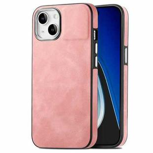 For iPhone 15 Plus Skin-Feel Electroplating TPU Shockproof Phone Case(Pink)