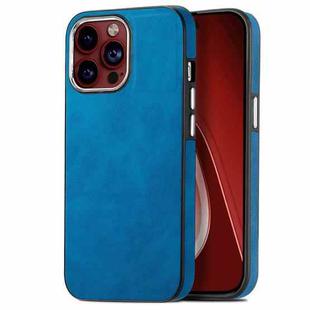 For iPhone 15 Pro Skin-Feel Electroplating TPU Shockproof Phone Case(Blue)