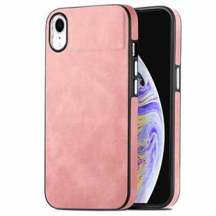 For iPhone XR Skin-Feel Electroplating TPU Shockproof Phone Case(Pink)