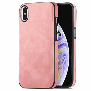 For  iPhone XS Max Skin-Feel Electroplating TPU Shockproof Phone Case(Pink)